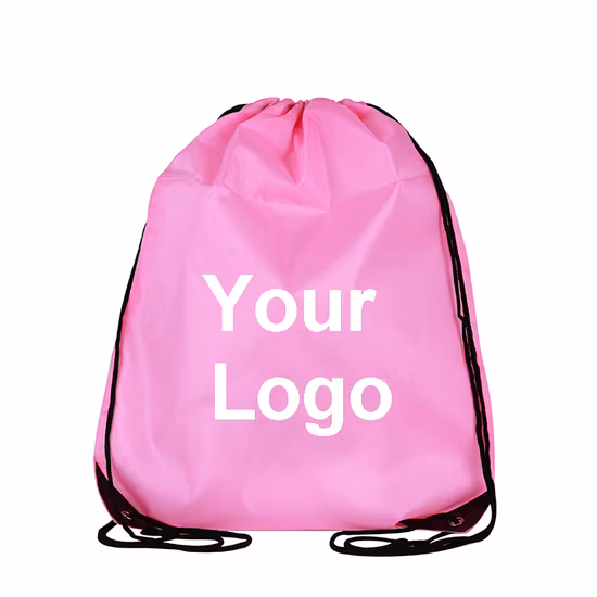 Bolsa con cordón promocional de poliéster 210d personalizada/Mochila con cordón publicitaria
