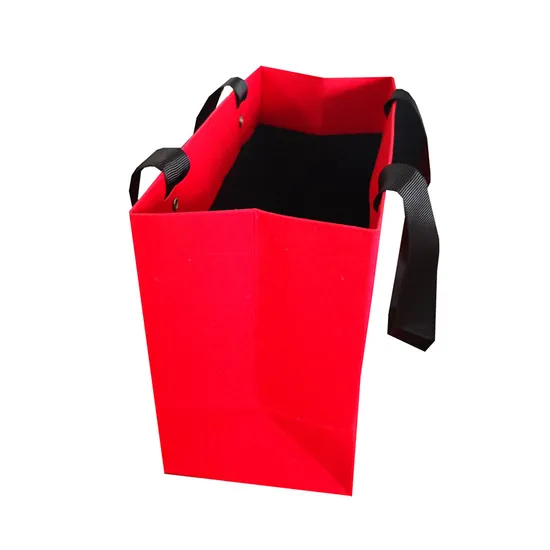 Bolsas de papel reutilizables con asa para vino, de lujo, con logotipo, al por mayor