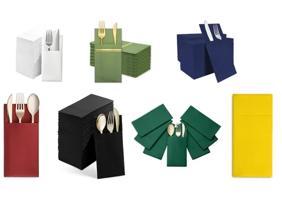 Servilletas de papel Airlaid para cubiertos, venta en restaurantes